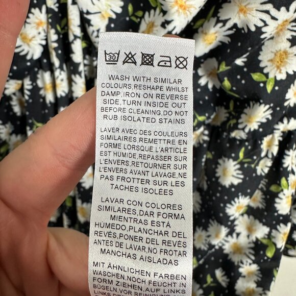 NWT ASOS Daisy Floral Dress Womens Size 10 Sweetheart Neck Tie Shoulder Boho NEW - Picture 16 of 16